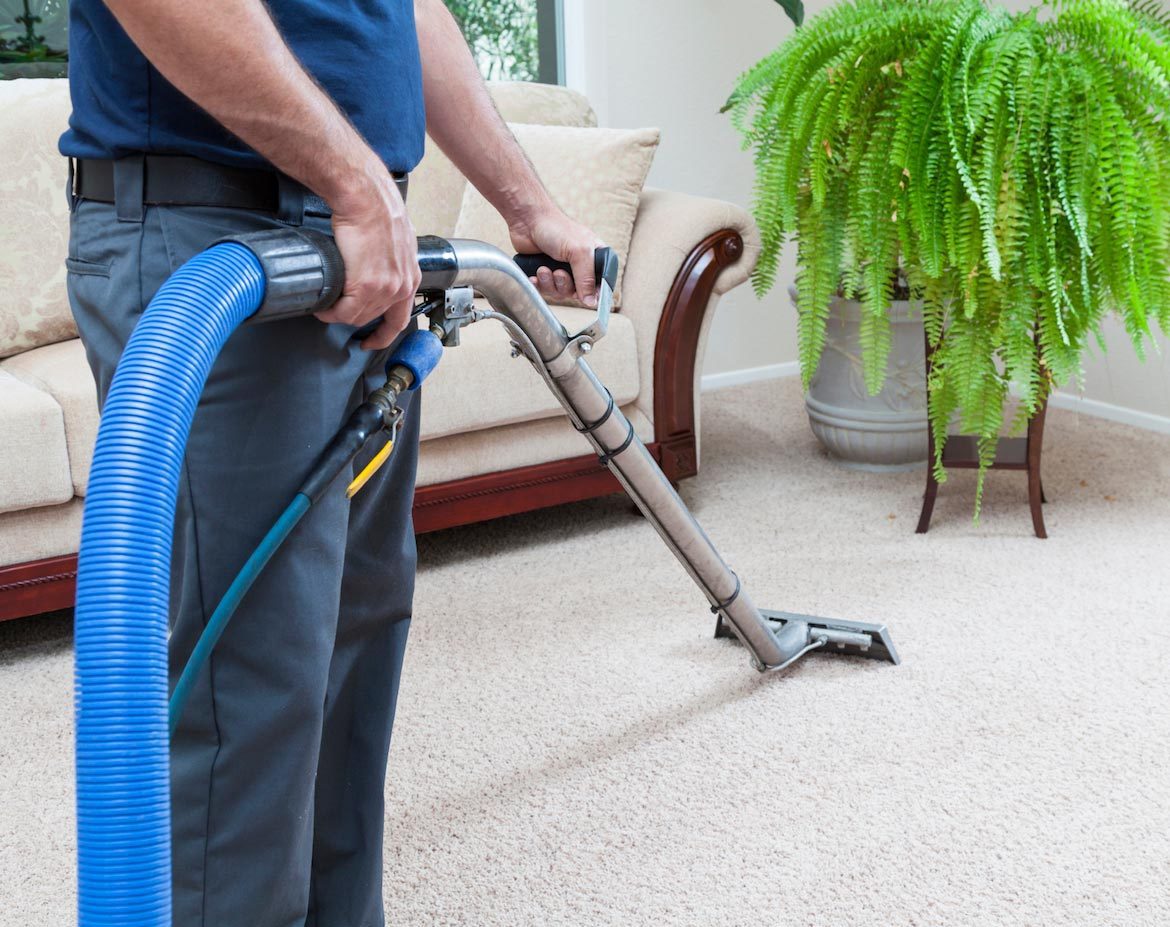 Carpet steam cleaning in a Lonsdale lounge room by All Bright