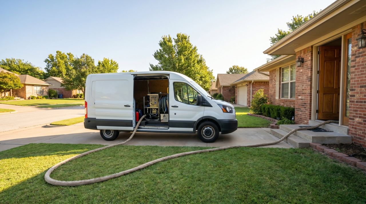 All Bright van-mounted steam cleaning unit at a Morphett Vale home